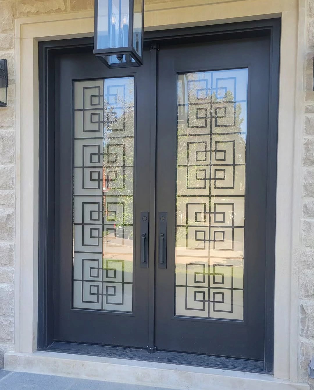 Before and after front entry doors